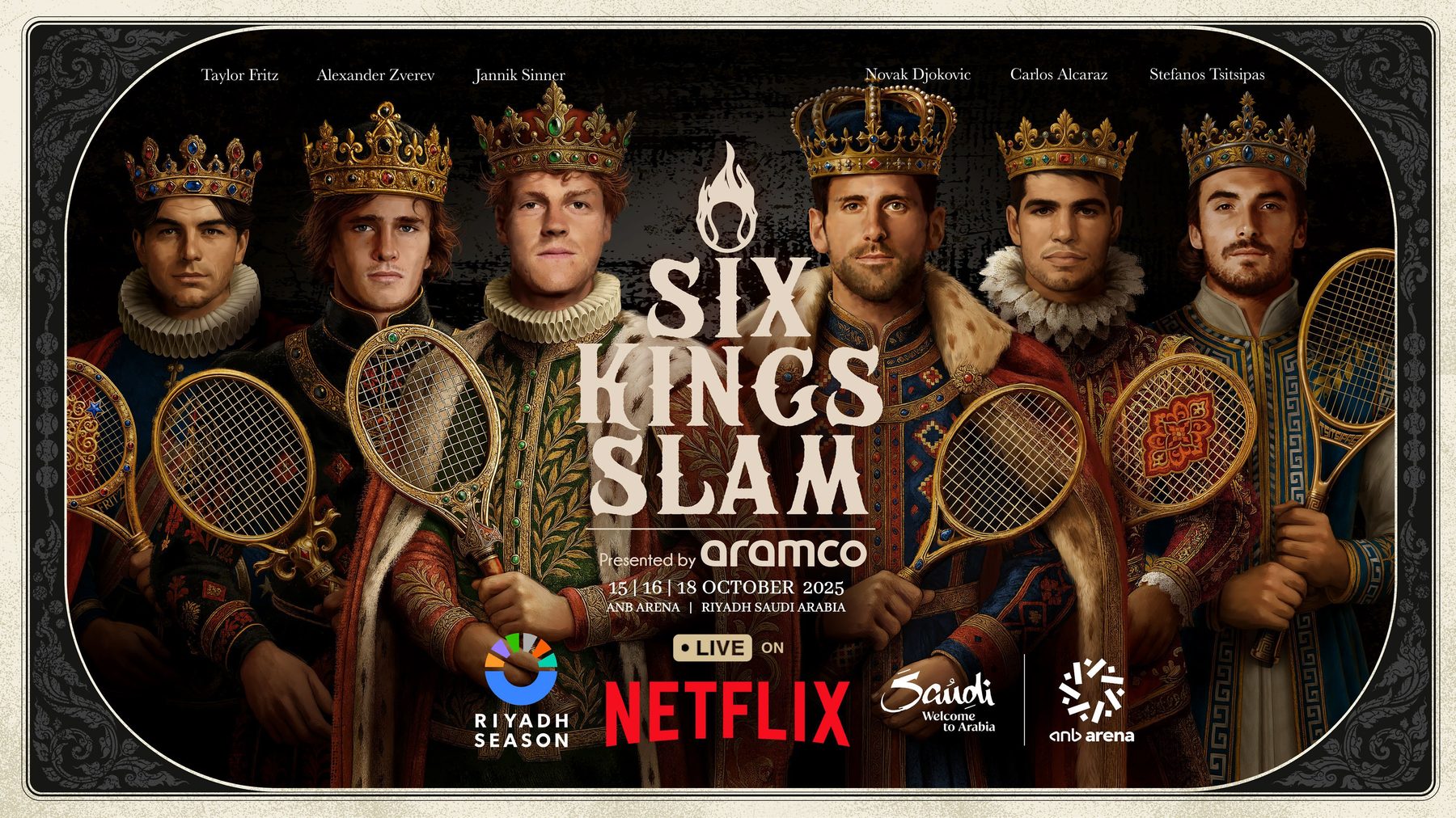 Six Kings Slam 2025 key visual